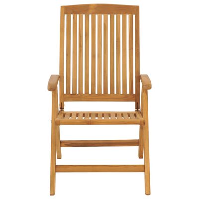 vidaXL Reclining Garden Chairs with Cushions 2 pcs Solid Wood Teak