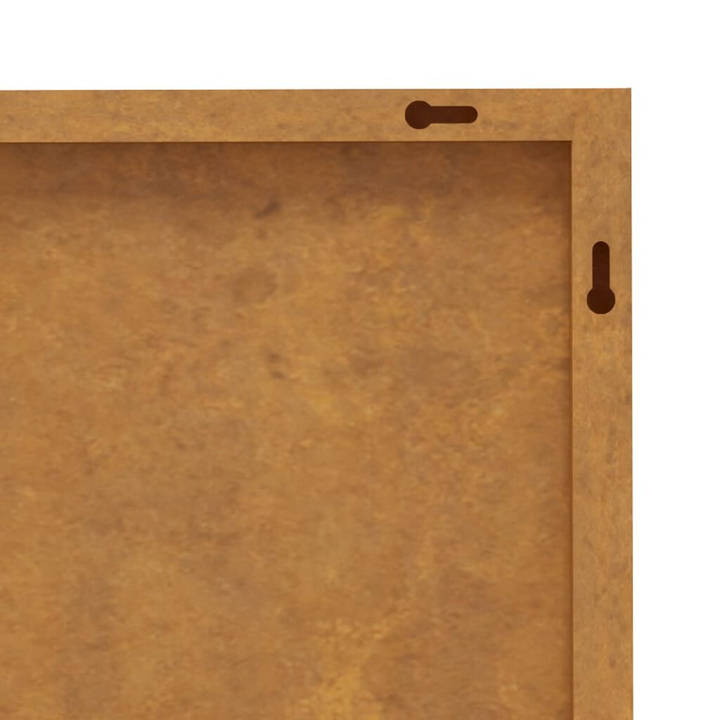 vidaXL Garden Wall Decorations 3 pcs 55x55 cm Corten Steel Grass Design