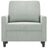 vidaXL Sofa Chair Light Grey 60 cm Velvet