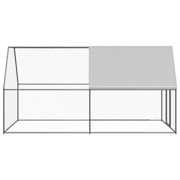 vidaXL Outdoor Chicken Cage 2x4x2 m Galvanised Steel