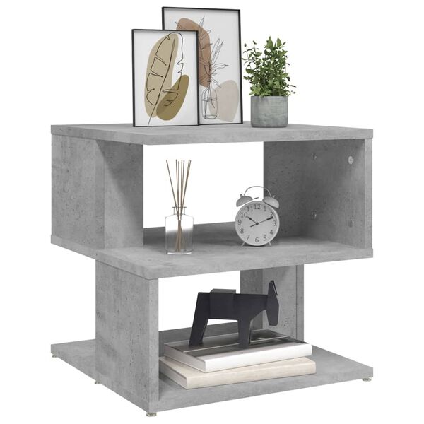 vidaXL Side Table Concrete Grey 40x40x40 cm Engineered Wood