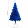 vidaXL Artificial Pre-lit Christmas Tree with Ball Set Blue 240 cm PVC