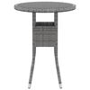 vidaXL 3 Piece Garden Dining Set Poly Rattan Grey
