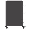 vidaXL Bedside Cabinet Black 36x39x59 cm Steel