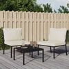 vidaXL Garden Chairs with Sand Cushions 2 pcs 60x74x79 cm Steel