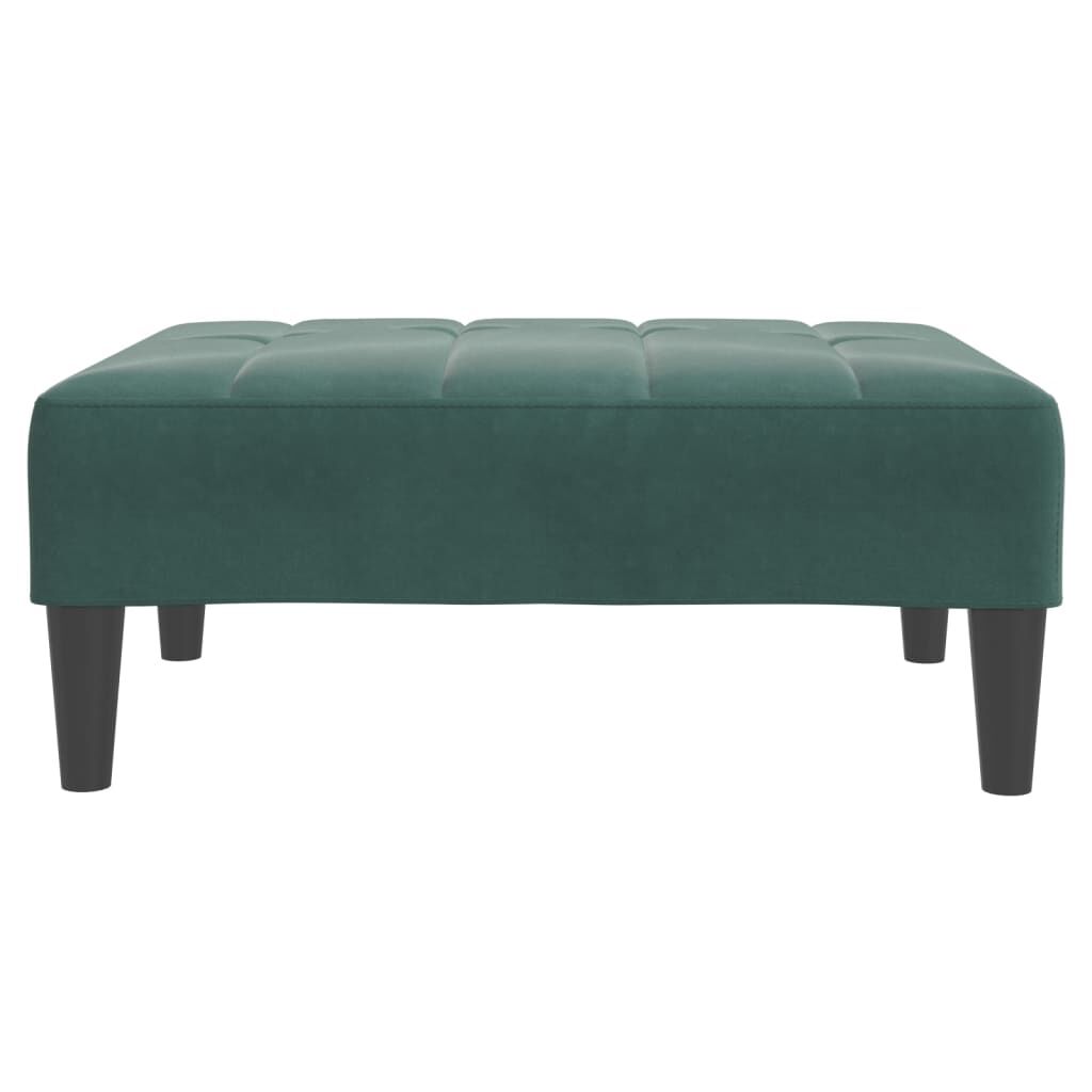 vidaXL 2-Seater Sofa Bed with Footstool Dark Green Velvet