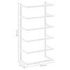 vidaXL Towel Rack White 24x12x48 cm Steel