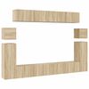 vidaXL 8 Piece TV Cabinet Set Sonoma Oak Engineered Wood