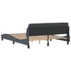 vidaXL Bed Frame "Dover" Dark Grey 152x203 cm Queen Velvet