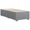 vidaXL Bed Frame without Mattress Light Grey Twin Fabric