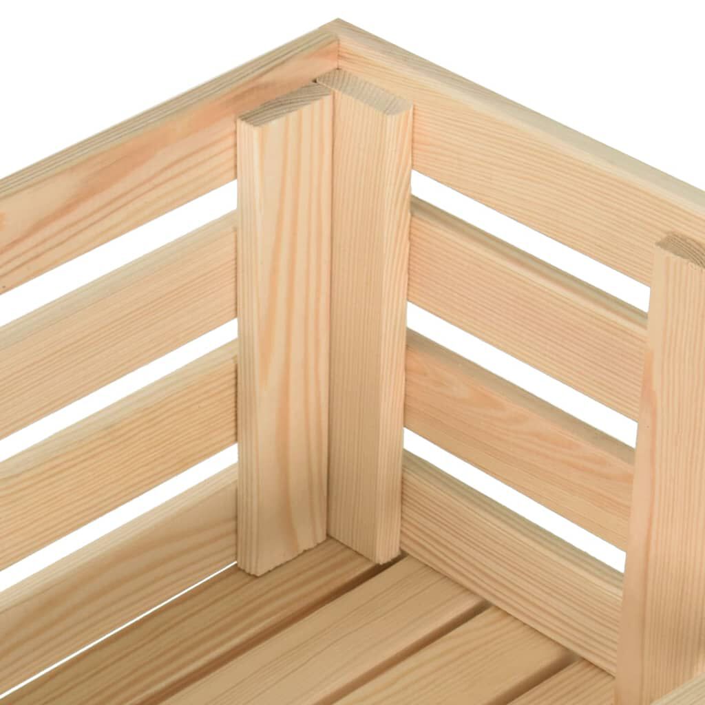 vidaXL Vegetable Trolley 37x30x80 cm Solid Pinewood