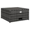 vidaXL 4 Piece Garden Lounge Set with Cushions Poly Rattan Grey