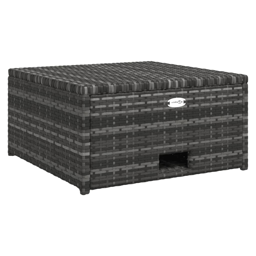 vidaXL 4 Piece Garden Lounge Set with Cushions Poly Rattan Grey