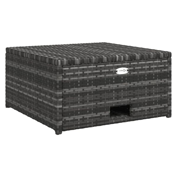 vidaXL 4 Piece Garden Lounge Set with Cushions Poly Rattan Grey