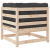 vidaXL Garden Sofa Corner with Cushions Solid Wood Pine