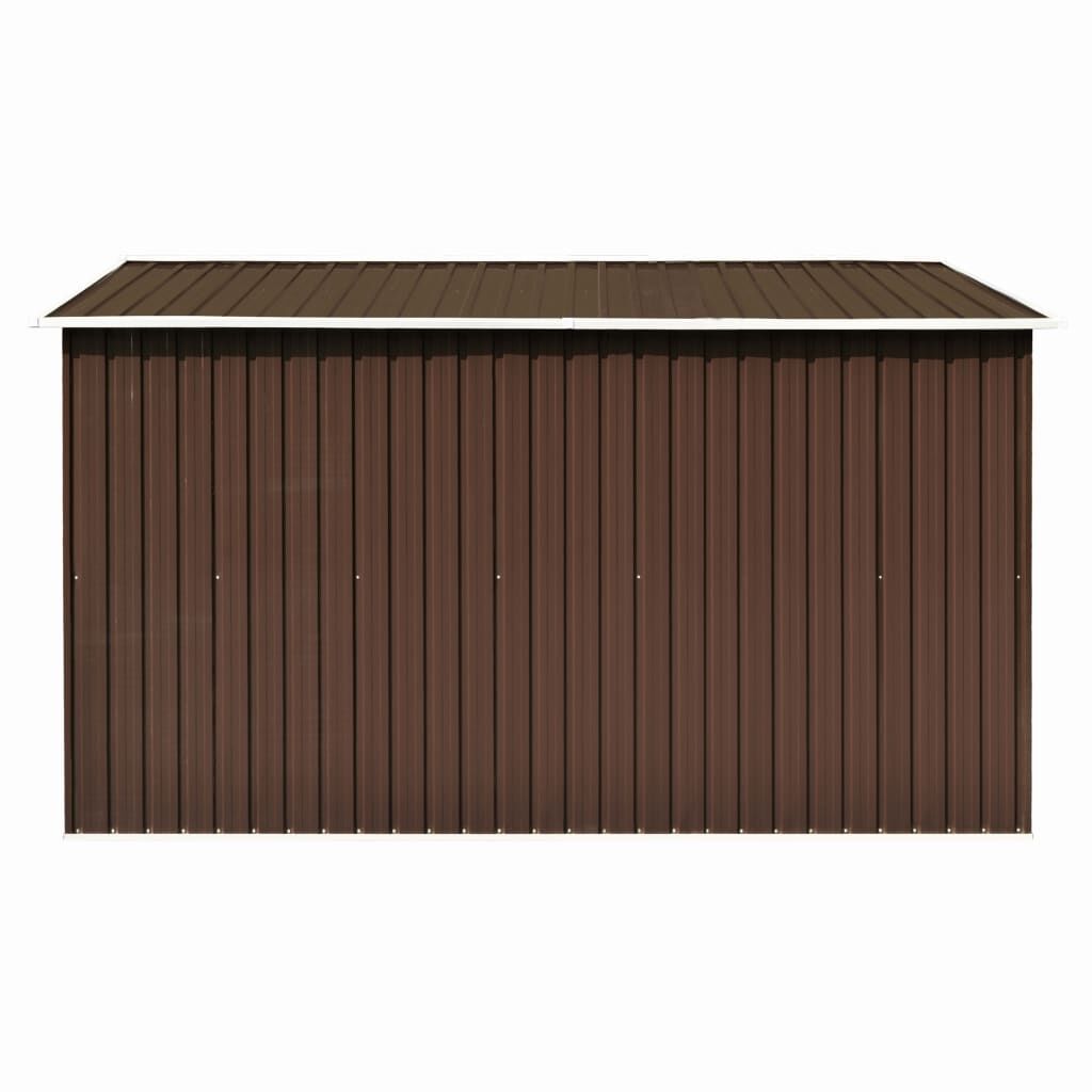 vidaXL Garden Shed 257x298x178 cm Metal Brown