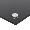 vidaXL Kitchen Backsplash Black 70 x 40 cm Tempered Glass