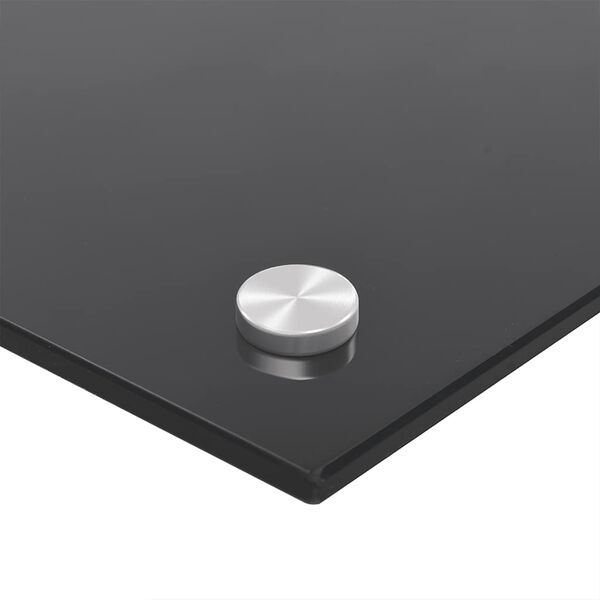 vidaXL Kitchen Backsplash Black 70 x 40 cm Tempered Glass