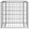 vidaXL Garden Bench with Gabion Basket Solid Wood Pine