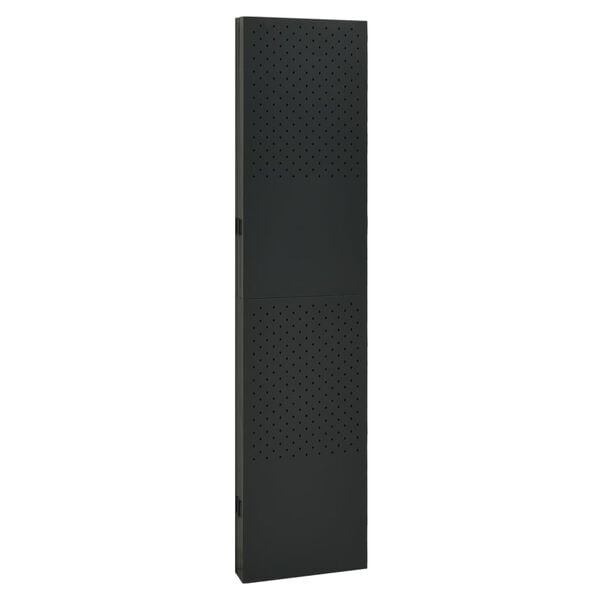 vidaXL 5-Panel Room Dividers 2 pcs Black 200x180 cm Steel