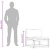 vidaXL Sectional Middle Sofa & Cream White Cushion Solid Acacia Wood