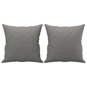 vidaXL Throw Pillows 2 pcs Dark Grey 40x40 cm Fabric