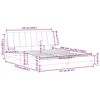 vidaXL Bed Frame without Mattress "Hanko" Dark Grey 152x203 cm Queen Velvet