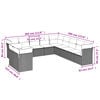 vidaXL 11 Piece Garden Sofa Set with Cushions Brown Poly Rattan