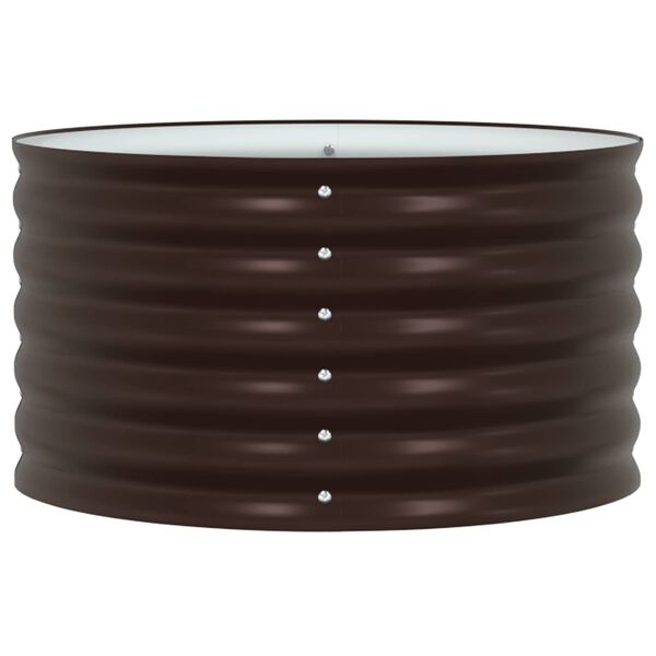 vidaXL Raised Bed Brown 80 x 80 x 44 cm Steel