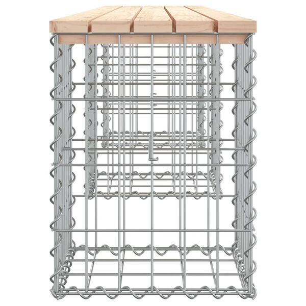 vidaXL Garden Bench Gabion Design 203x31x42 cm Solid Wood Pine