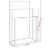 vidaXL Freestanding Towel Rack Black 48x24x79 cm Iron