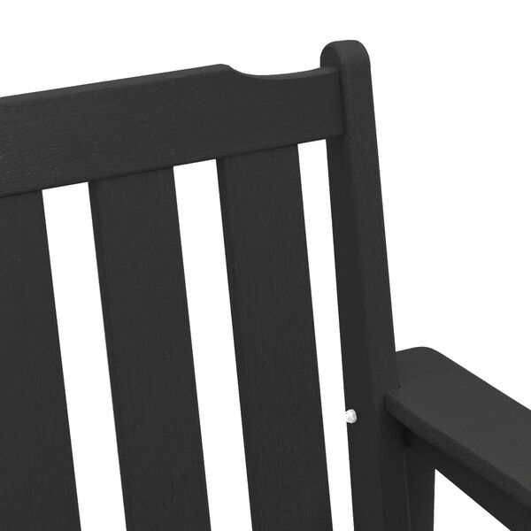 vidaXL Garden Bench Black 120 cm HDPE