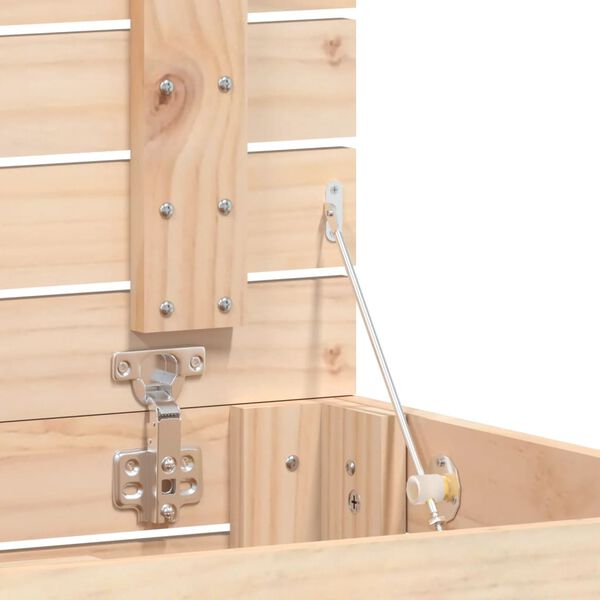 vidaXL Laundry Basket 44x44x76 cm Solid Wood Pine