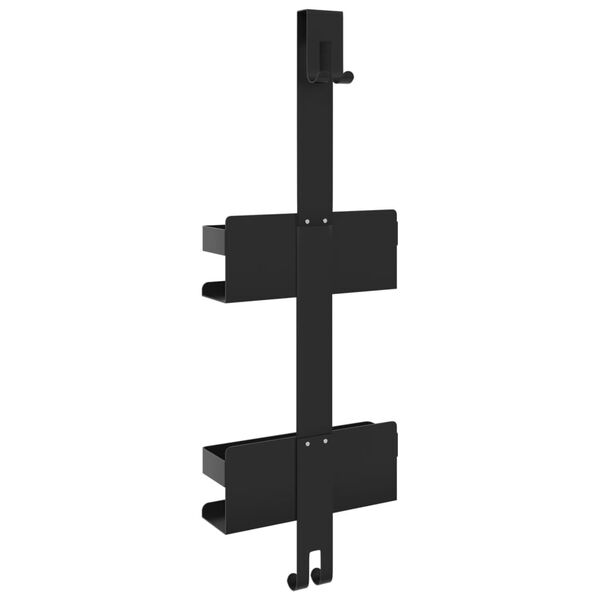 vidaXL Hanging Shower Caddy Matt Black Brushed 304 Stainless Steel