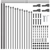 vidaXL Garden Fence 5 pcs Grey 170 x 115 cm Powder-Coated Steel