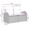 vidaXL Garden Sofa Set 7 pcs Grey Poly rattan