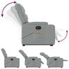 vidaXL Electric Stand up Massage Recliner Chair Light Grey Fabric