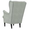 vidaXL Armchair Light Grey Velvet