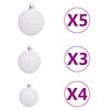 vidaXL Slim Artificial Pre-lit Christmas Tree with Ball Set Green 240 cm