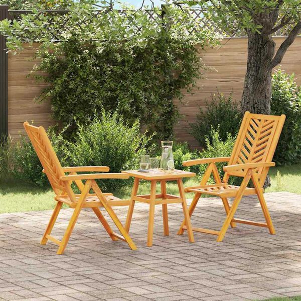 vidaXL Garden Bistro Set 3 pcs Brown Solid acacia wood