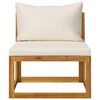vidaXL 5 Piece Garden Lounge Set with Cushions Solid Acacia Wood