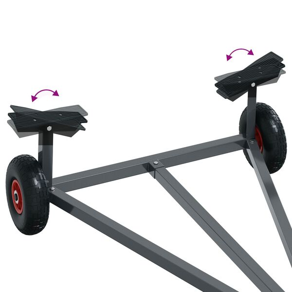 vidaXL Boat Trailer 212-302 cm Adjustable Length 160 kg Steel