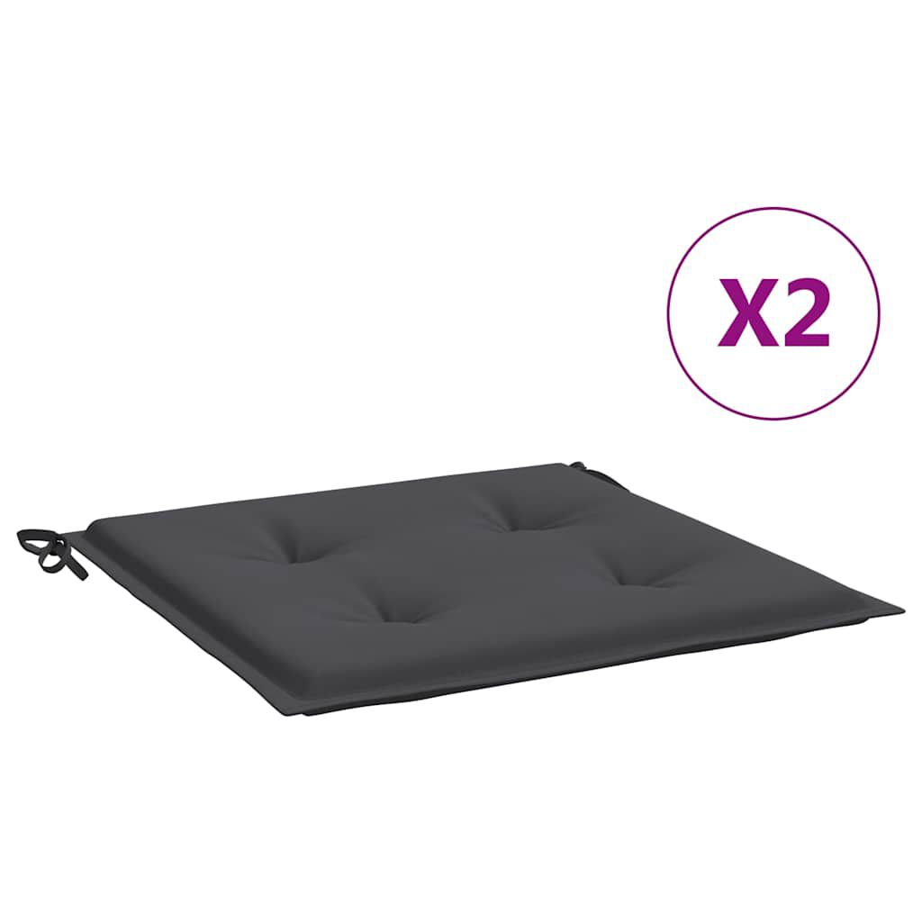 vidaXL Garden Chair Cushions 2 pcs Anthracite 40x40x4 cm Oxford Fabric