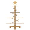 vidaXL Wooden Christmas Tree with Stand Brown 75 cm Bamboo