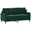 vidaXL 2-Seater Sofa Dark Green 140 cm Velvet
