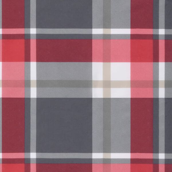 vidaXL Sun Lounger Cushion Red Check Pattern 200x50x3cm Oxford Fabric