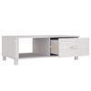 vidaXL Coffee Table HAMAR White 100x55x35 cm Solid Wood Pine