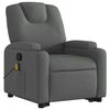 vidaXL Stand up Massage Recliner Chair Dark Grey Fabric