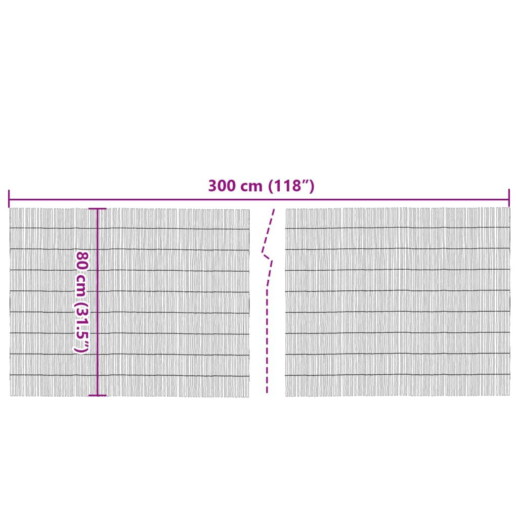vidaXL Garden Fence 300x80 cm Reed