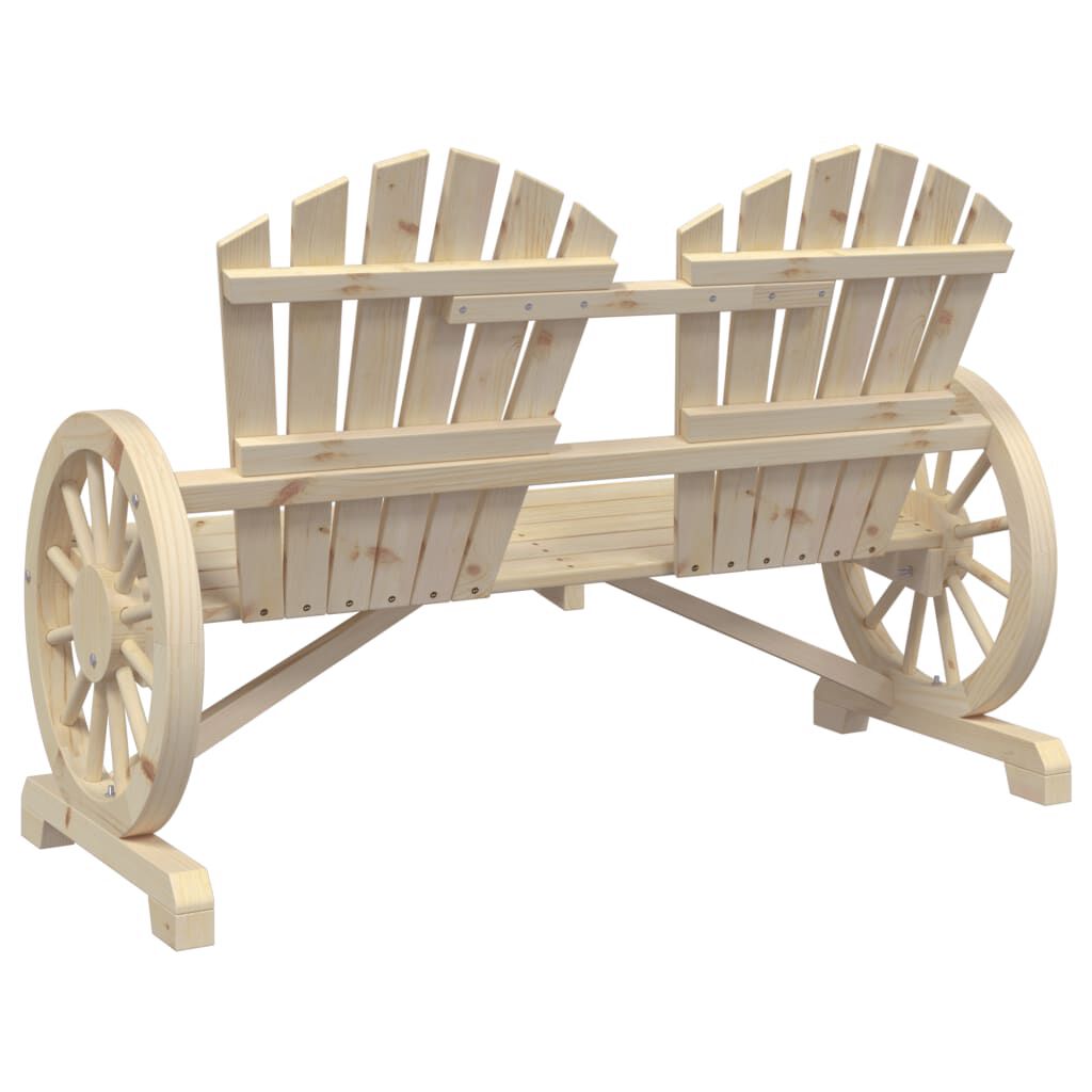 vidaXL Garden Adirondack Chair 2-Seater Solid Wood Fir
